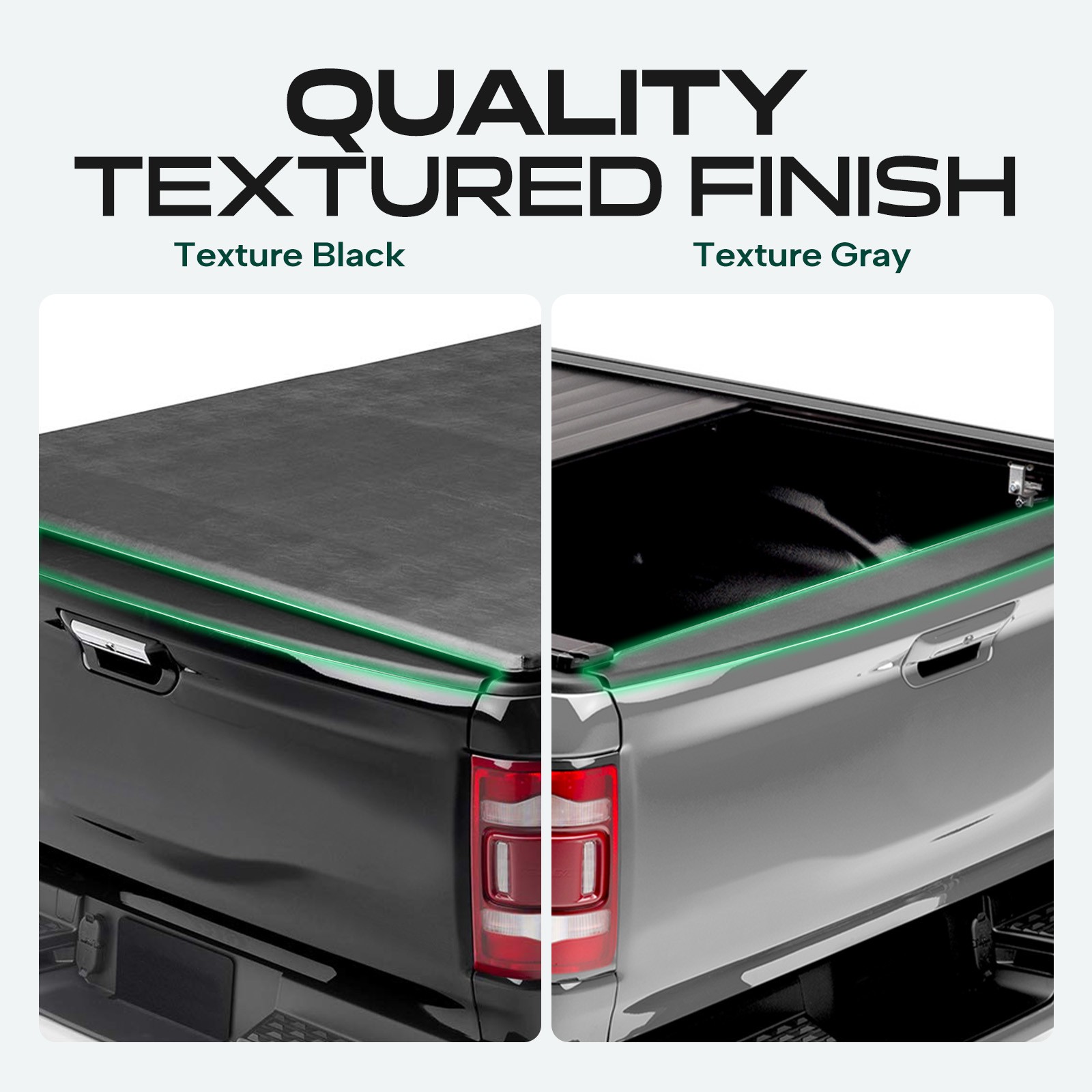 3x Tailgate Cap Molding Kit for Ford F-250 F-350 F-450 Super Duty 2017-2022 Rear