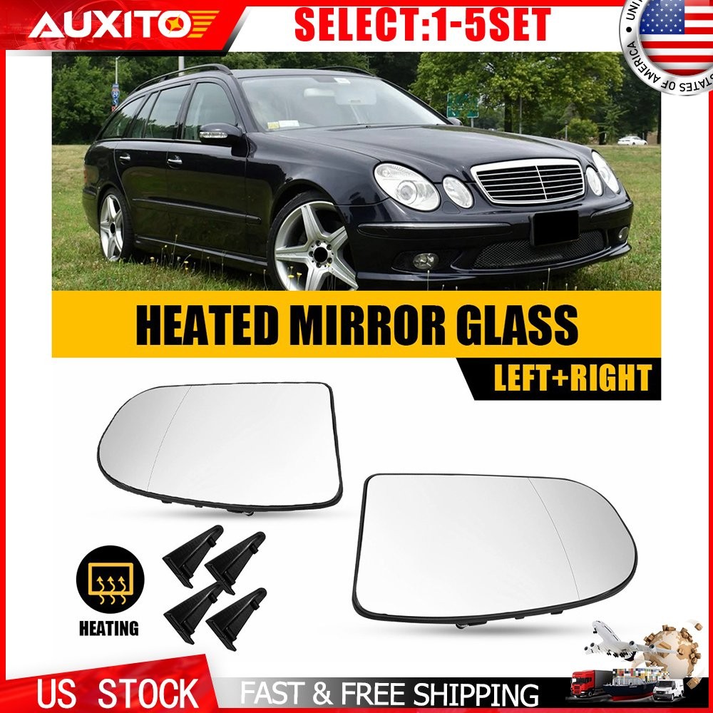 Left Right Mirror Heated Glass Base For Mercedes E/C Class W211 W203 01-07 2-10X