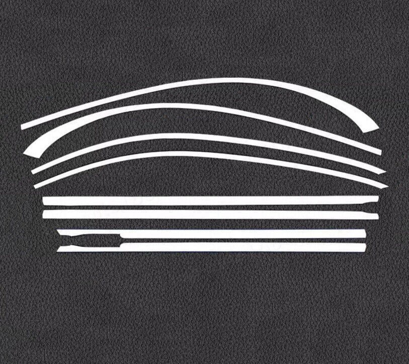 For Benz S-Class 2014-2020 Silver steel Windows Strip Sill Molding Cover Trim
