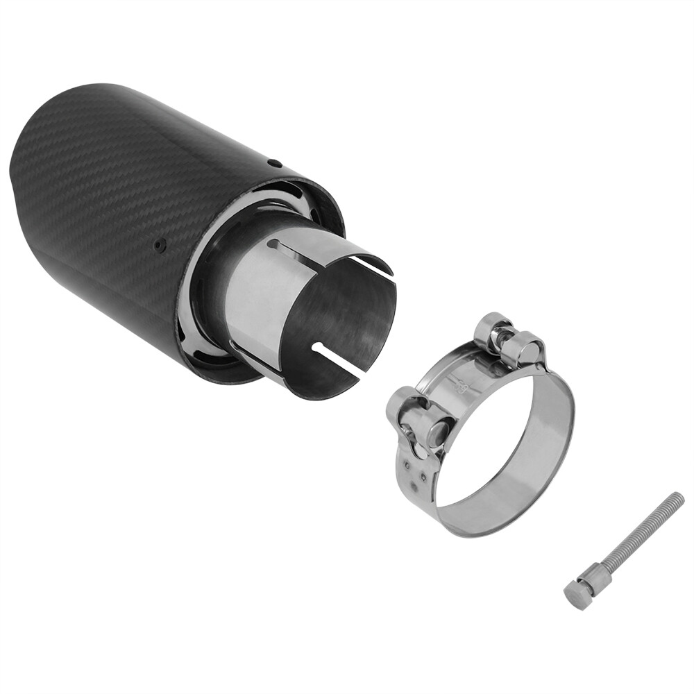 Real Carbon Fiber Exhaust Tip 2.5″In 3.5″ Out Stainless Steel For Toyota Corolla