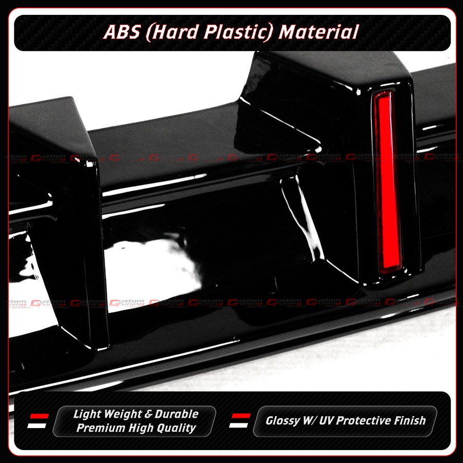 For 2025-26 Toyota Camry SE XSE CTM Gloss Black LED Rear Diffuser + Exhaust Tips