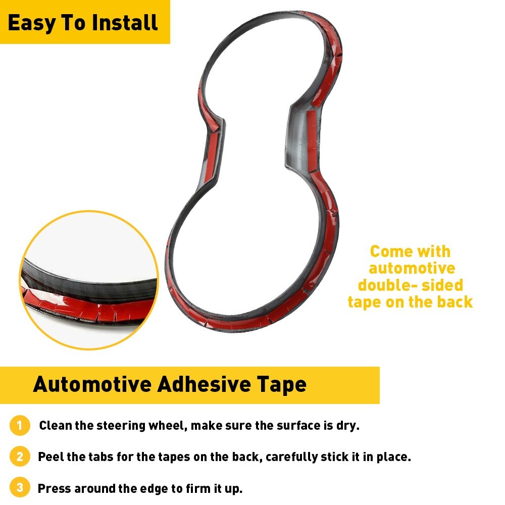 2set Interior Trim Molding Carbon Fiber Cup Holder Fit Cover For Ford Mustang 20