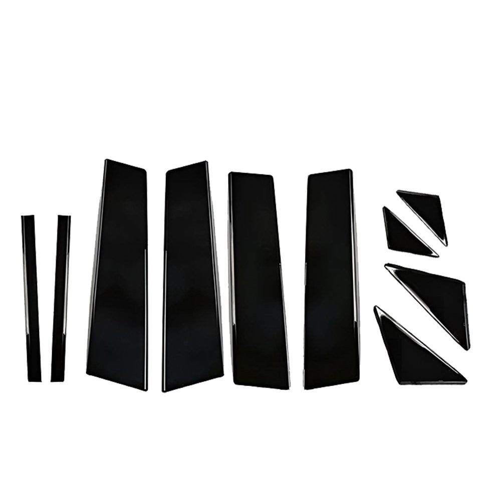 10x Molding Pillar Post Window Door Trim for Mazda 3 Axela 2014-18 Glossy Black^