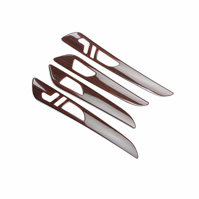 Brown Wood Grain Inner Door Panel Cover Trim For Benz ML GL 2012 2013-2016 4PC Q