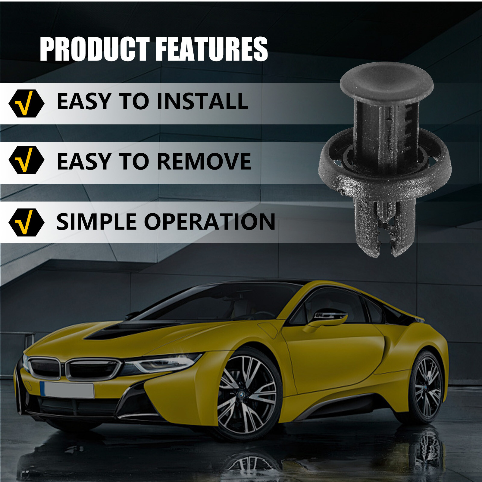 100x Push Type Clips Fits For Honda CR-V Civic Acura RDX MDX NSX 91505-TM8-003