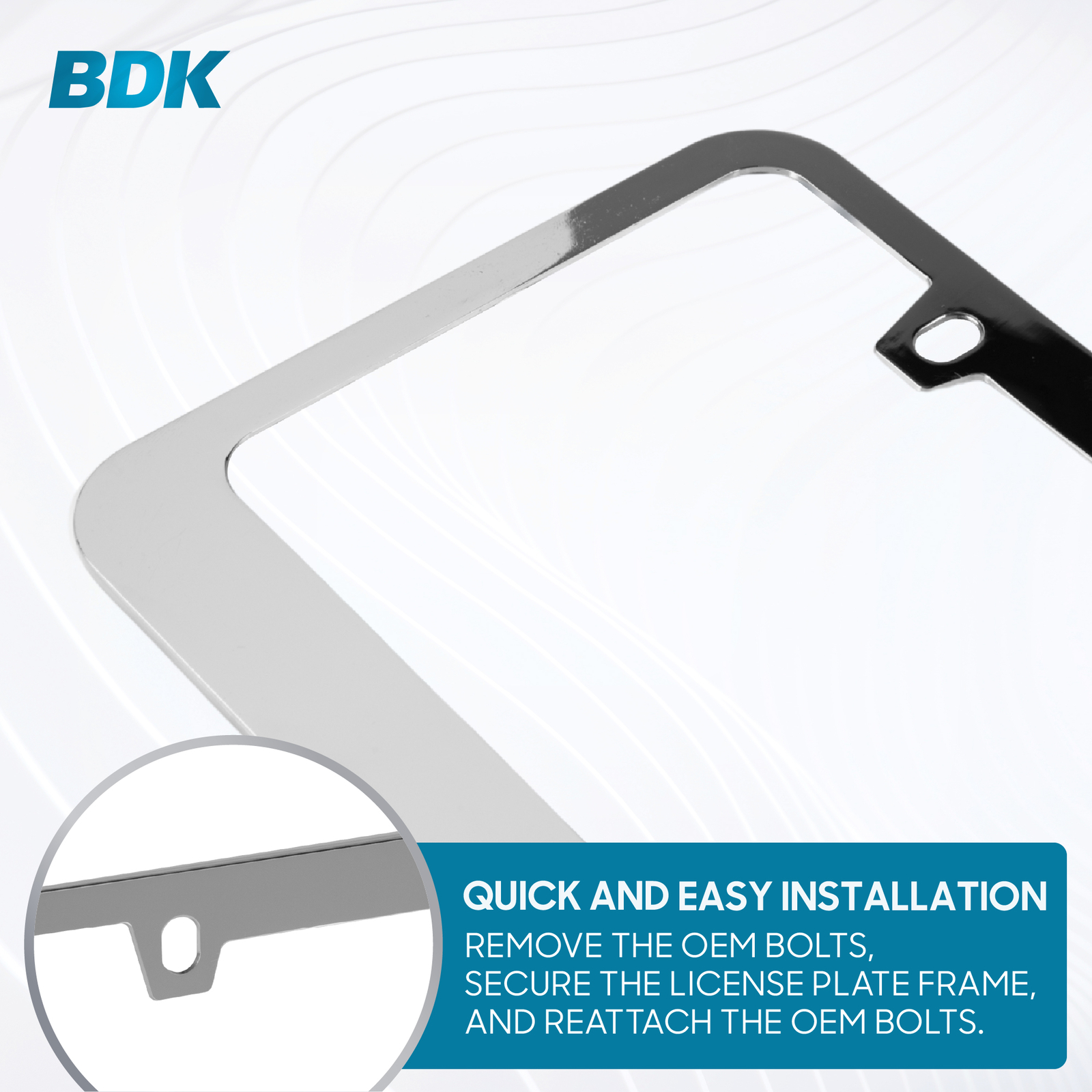 2X Heavy Duty Durable Metal Blank Plain License Plate Frame Slim Universal Fit