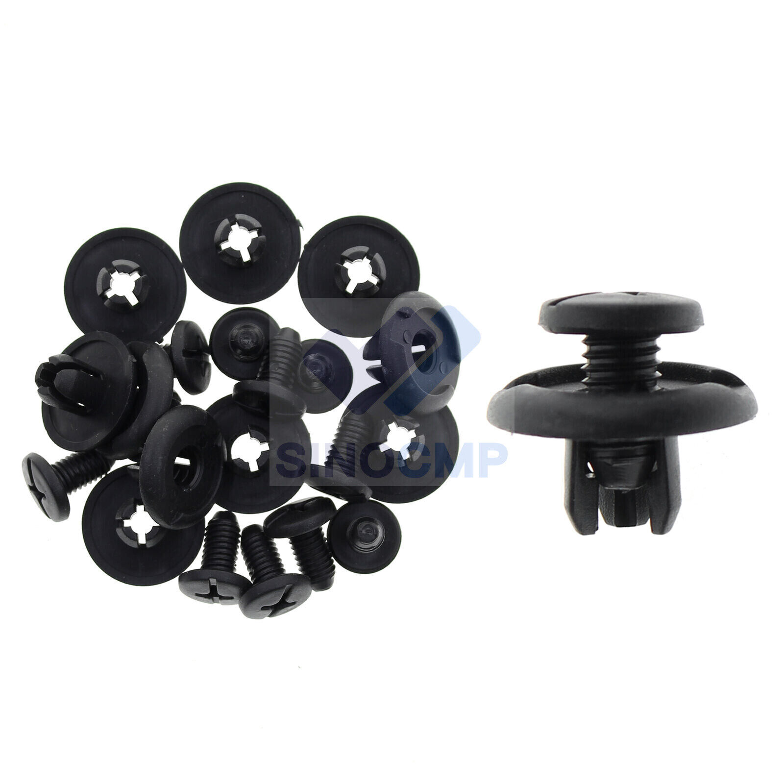 40Pcs Fender Clips Trim Auto Car Push Pin Rivet Bumper Fastener Panel Retainer