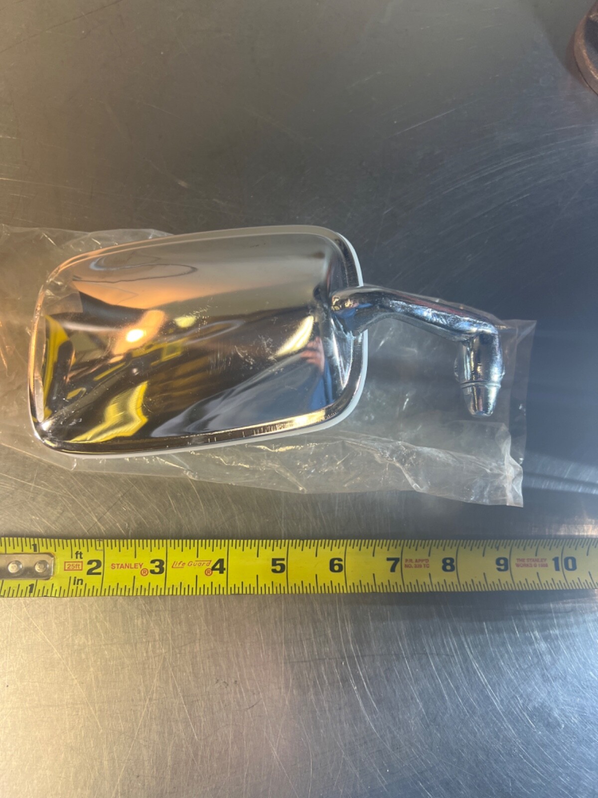 Vintage Automotive Visor Vanity Mirror Rat Rod Side View