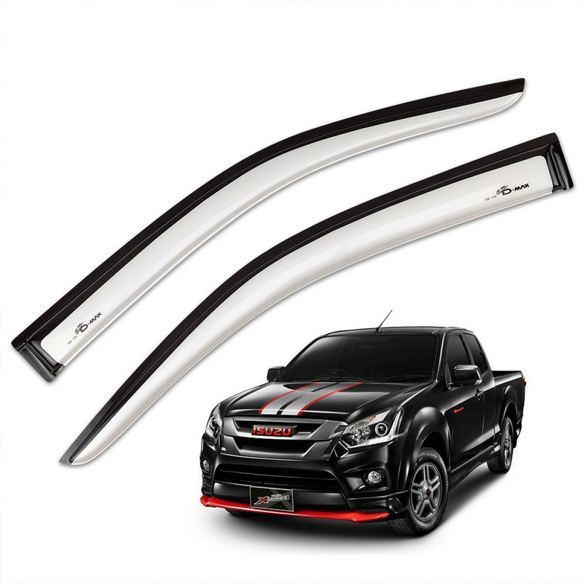 Visor Wind Deflector Weather Guard Pearl White For Isuzu D-max Holden 2012 – 17