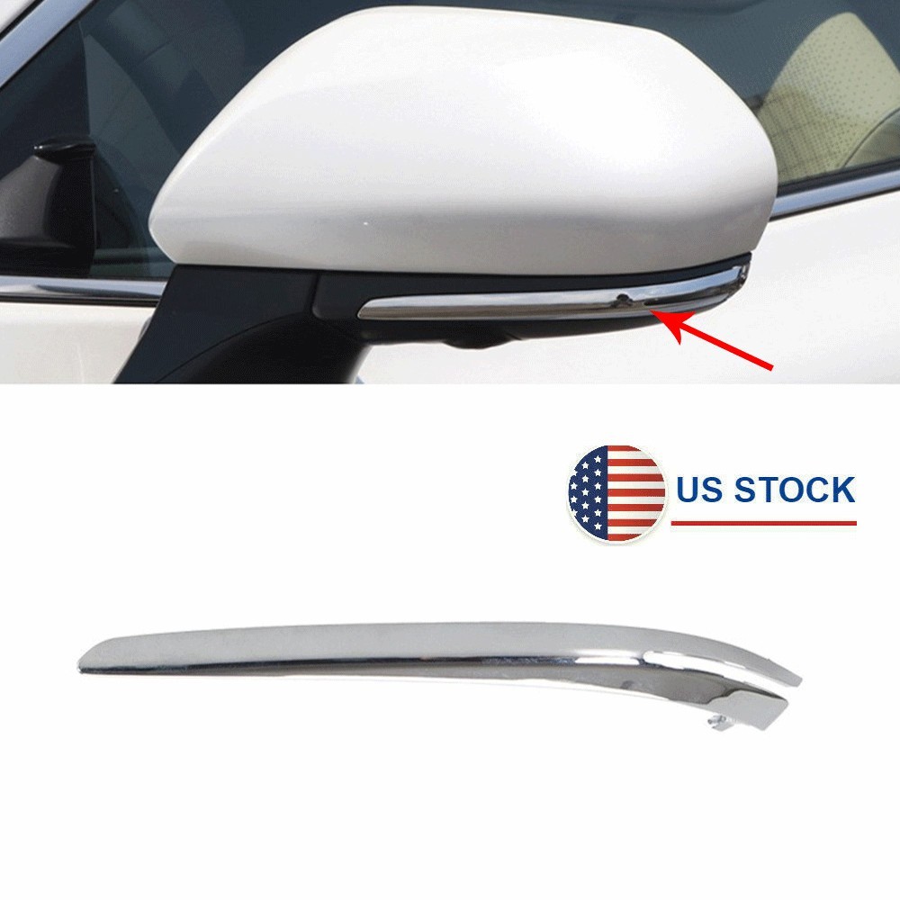 Left Side Door Wing Mirror Strip Chrome Trim Molding For Toyota Camry 2019-2023