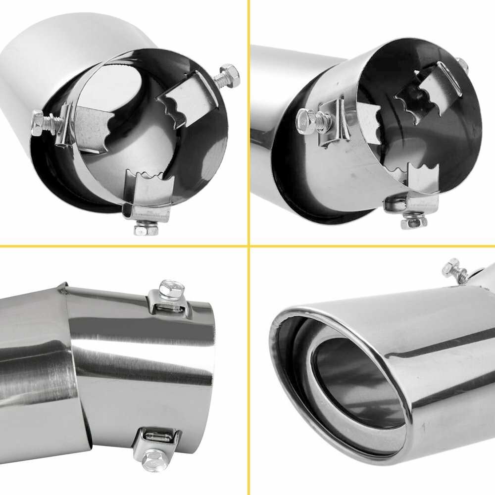 Car Exhaust Muffler Tail Stainless Pipe Tip Steel Replacement Accessories CN