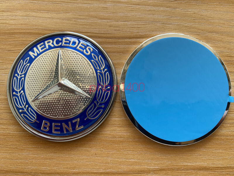 Hood Flat Badge Emblem (Paste) For Mercedes Benz A B C E S ML GL SLK Class 57mm