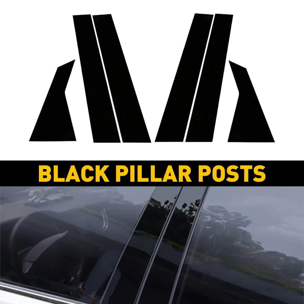 Pillar Posts For 2022 Honda Civic 6pcs Door Trim Cover Window Polycarbonate NEW