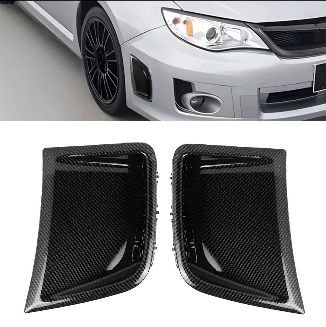 2PCS Bumper Side Air Vent Grill Covers – 2008-2014 Subaru Impreza WRX/WRX STI EH