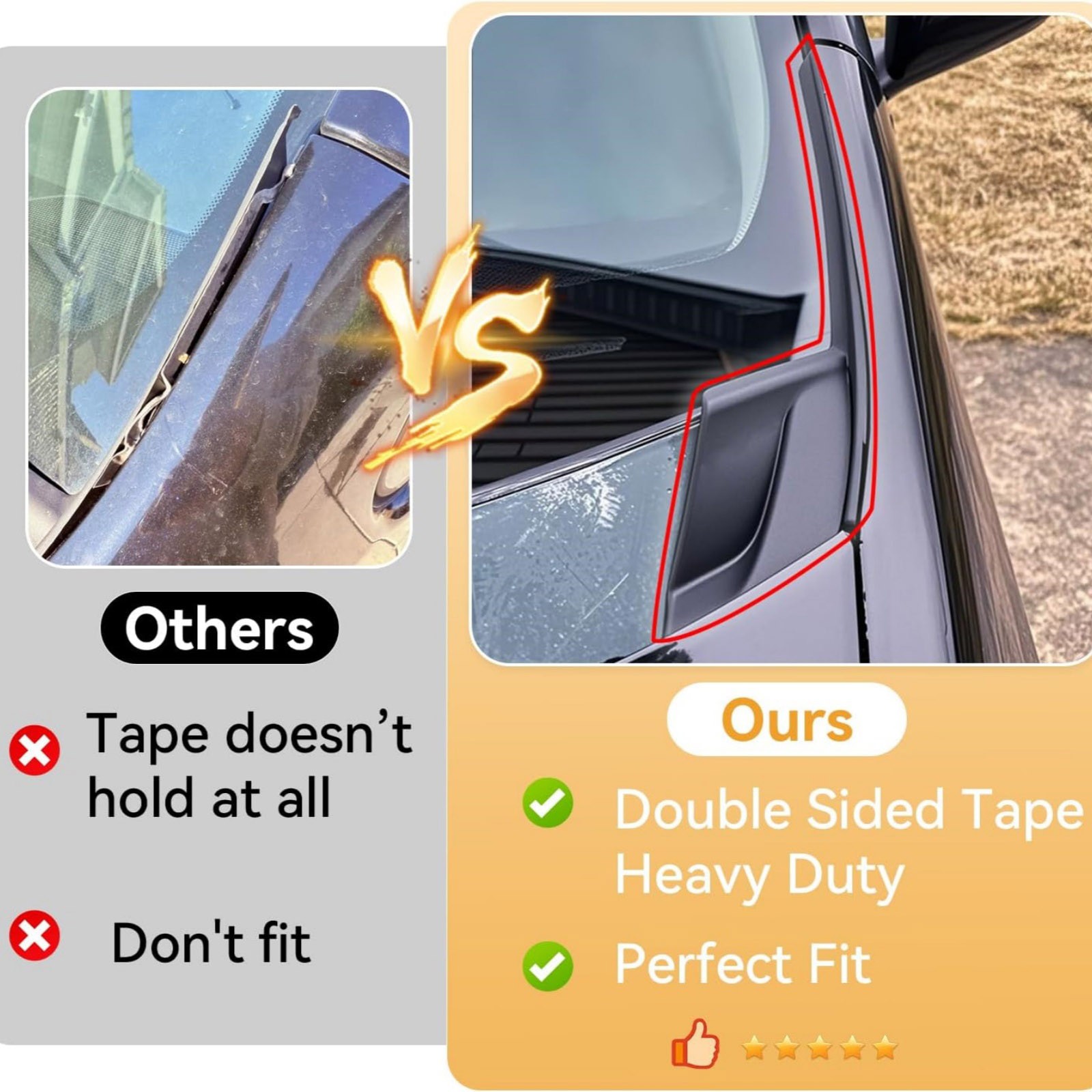 1 Pair 53867-08020 Windshield Wiper Cowl Cover Trim Replacement For Toyota