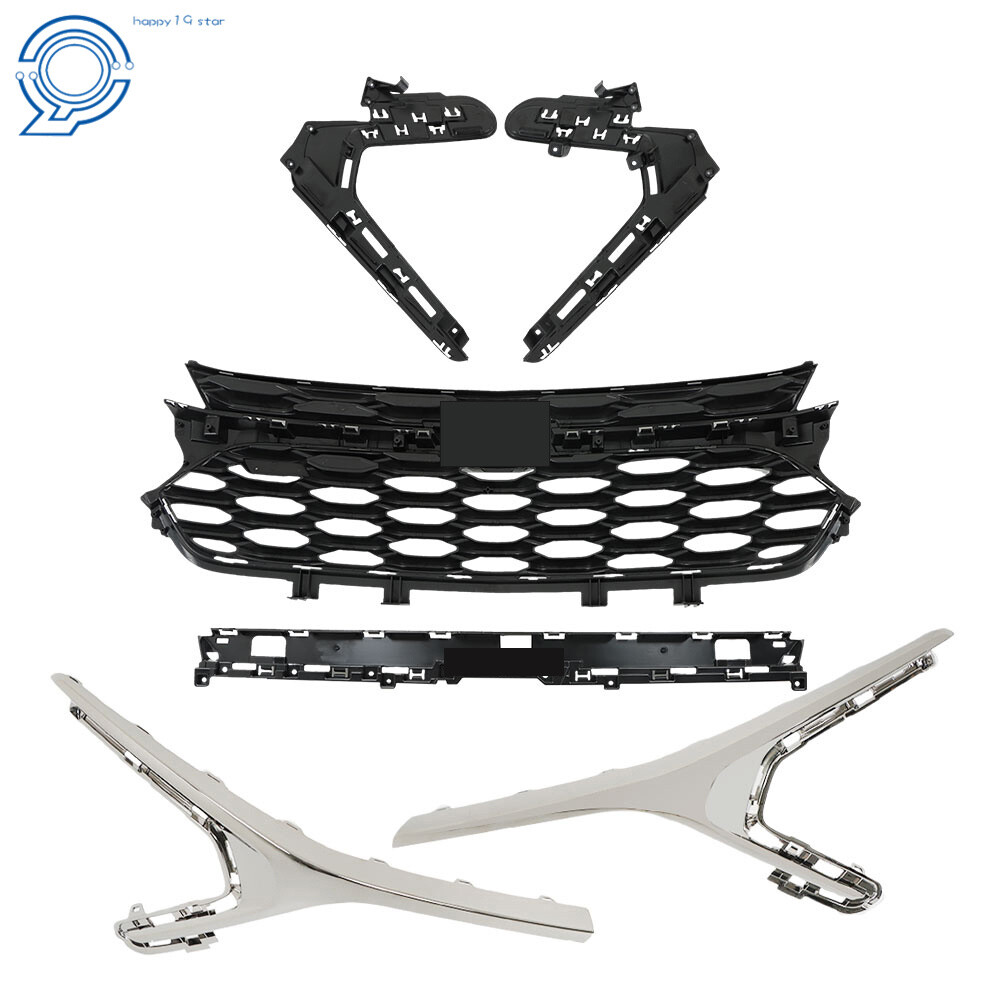 Front Bumper Grille With Chrome Trim For 2023-2024 Chevrolet Trax RS