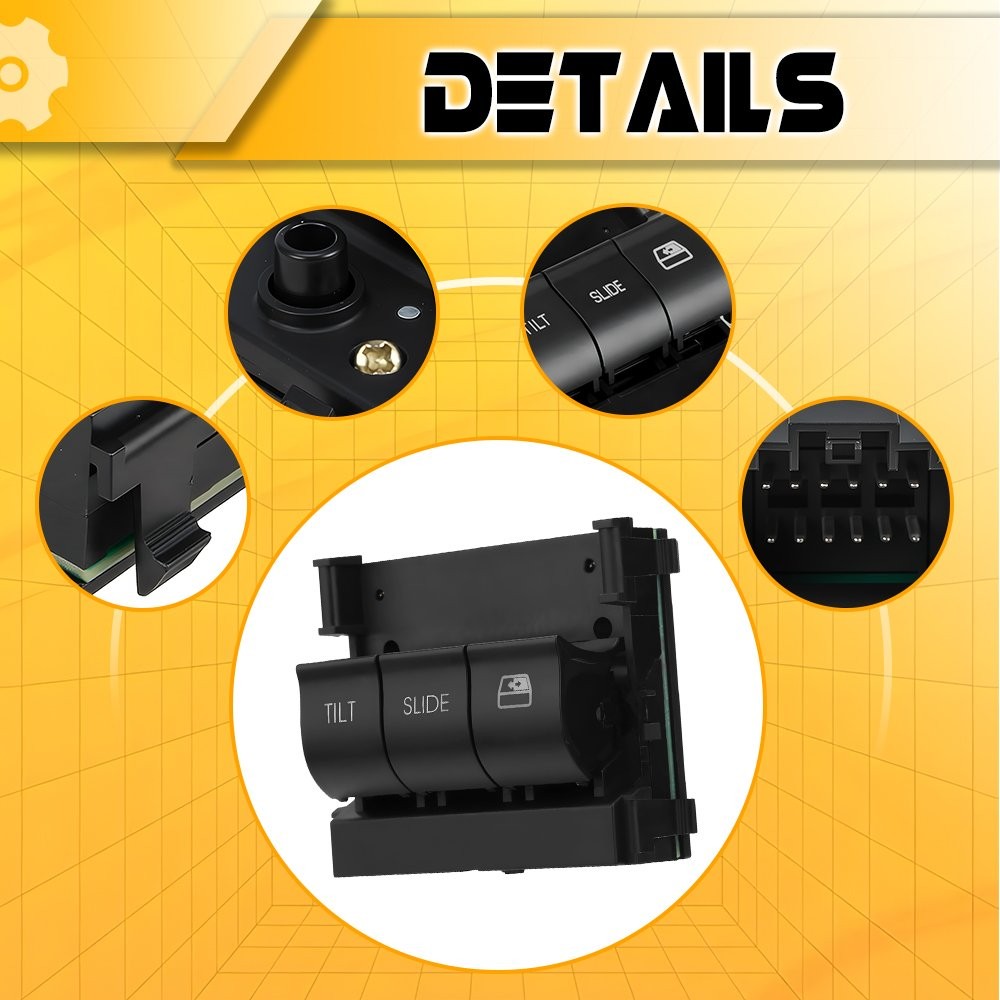 For 09-17 Ford F150 F250 F350 Overhead Sunroof Switch SW6643 9L3Z-15B691-DA 1-3X