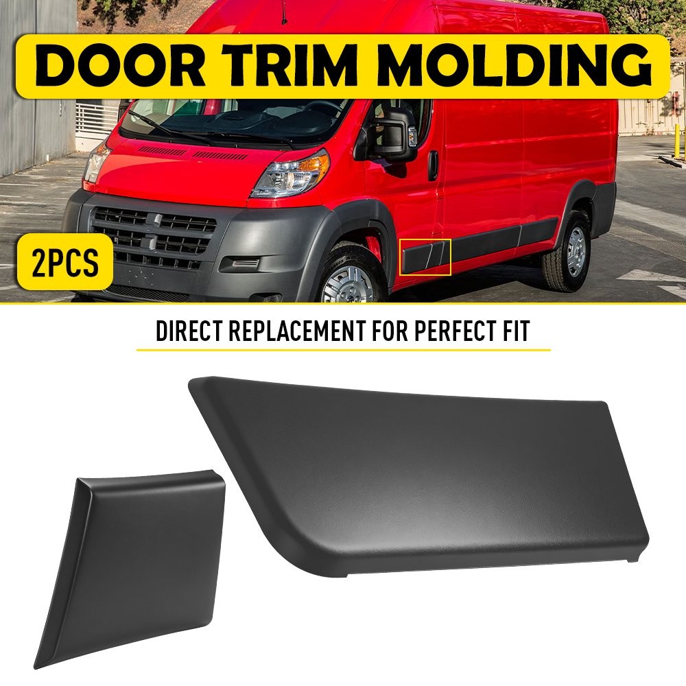 Pair For 2014-2018 Ram ProMaster Front Left Door Panel Exterior Molding Trim Kit