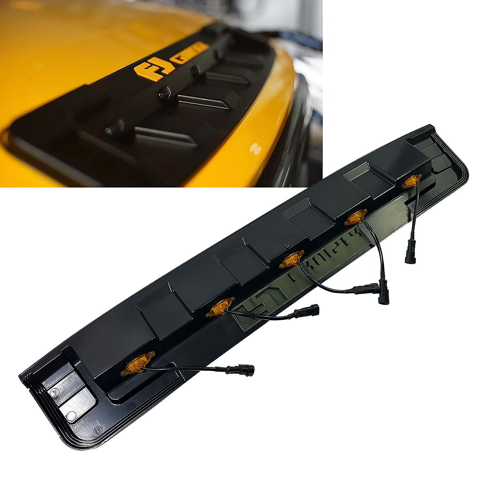 New Front Engine Hood Air Intake Grille Cover w/Lamp For 07-14 Toyota FJ Cruiser