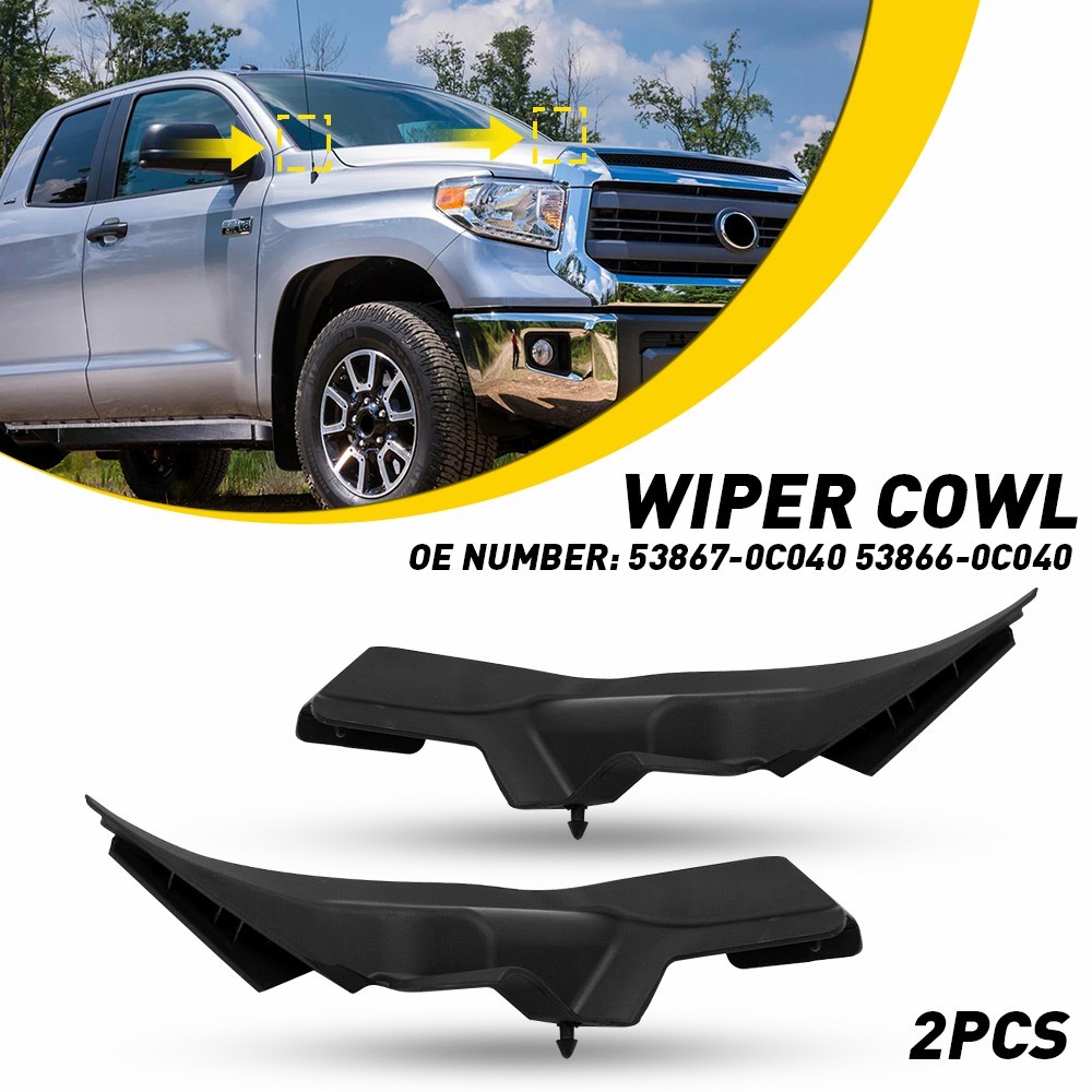 For Toyota Tundra 14-21 Front Windshield Wiper Cowl Side Extension Cover Trim X