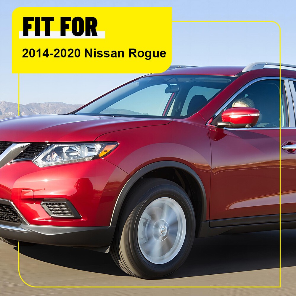 For 2014-2020 Nissan Rogue 8X Chrome Side Window Door B Pillar Post Cover Trim