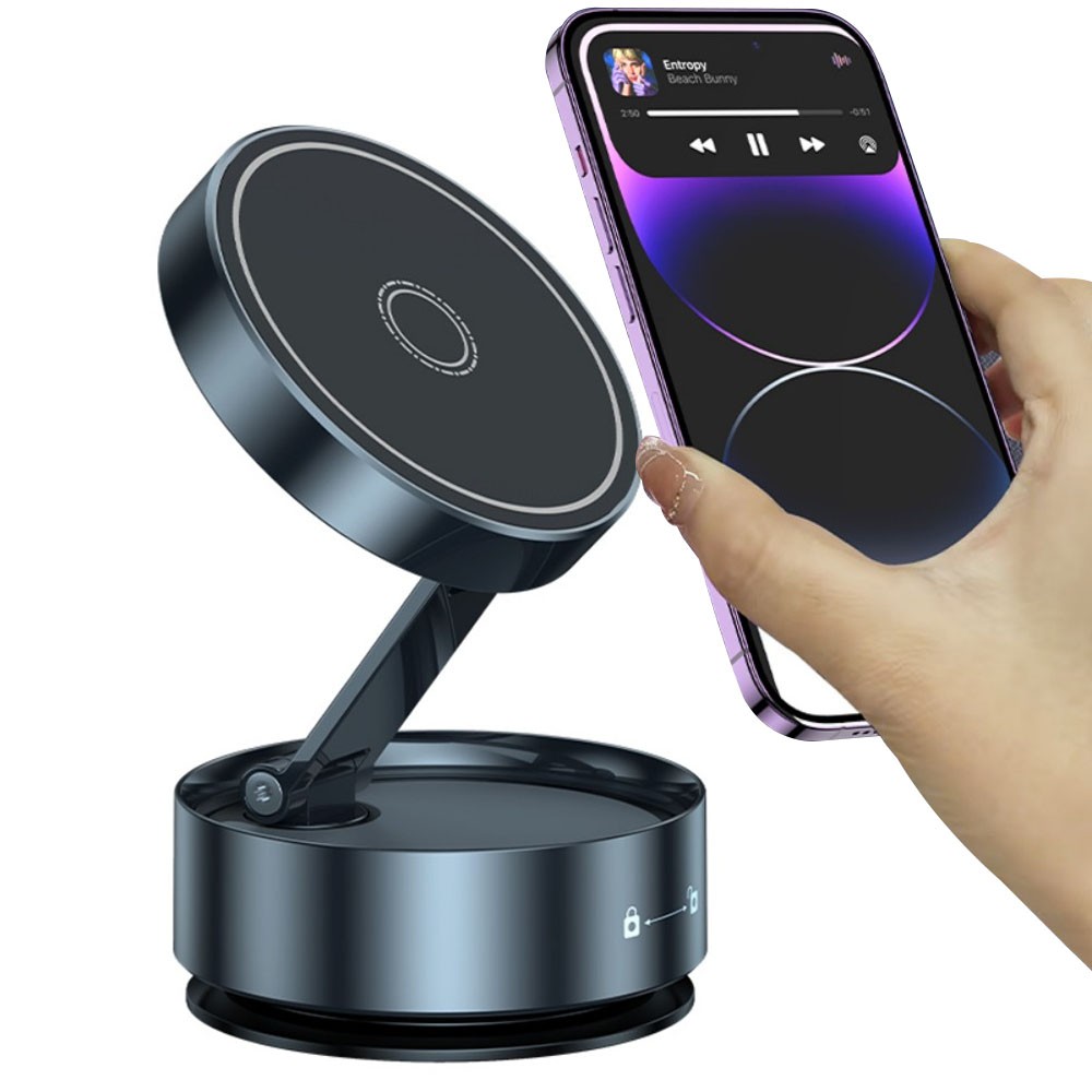 360° Vacuum Strong Magnetic Car Mount Phone Holder Suction Car Dashboard Stand