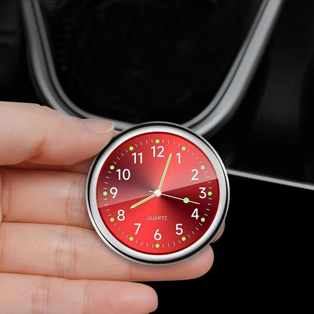 Car Clock Dashboard Stick-On Watch Quartz Car Accessories For Auto Boat Vehicle