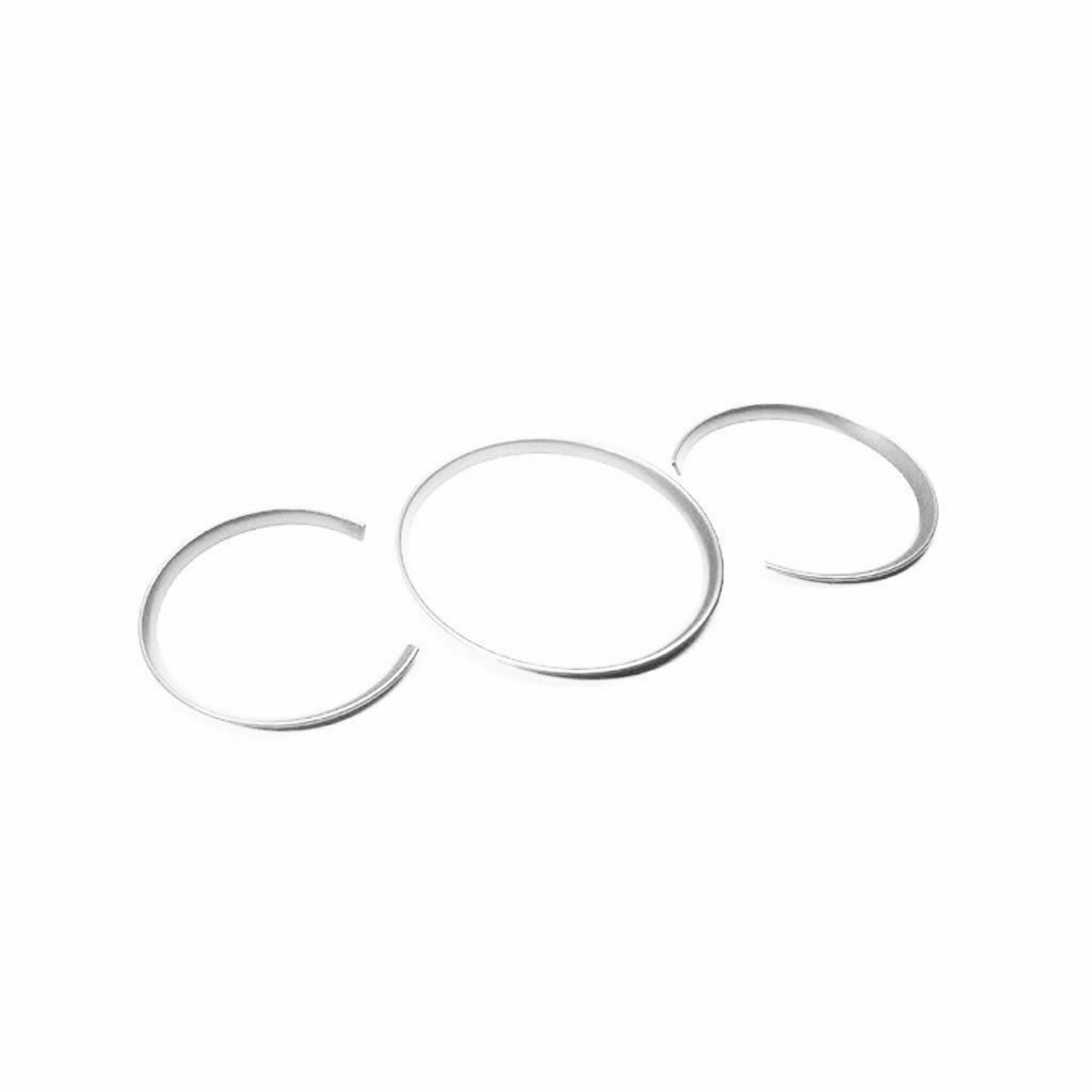 3x Chrome Silver Dashboard Meter Frame Covers Trim For Porsche Cayman Boxster