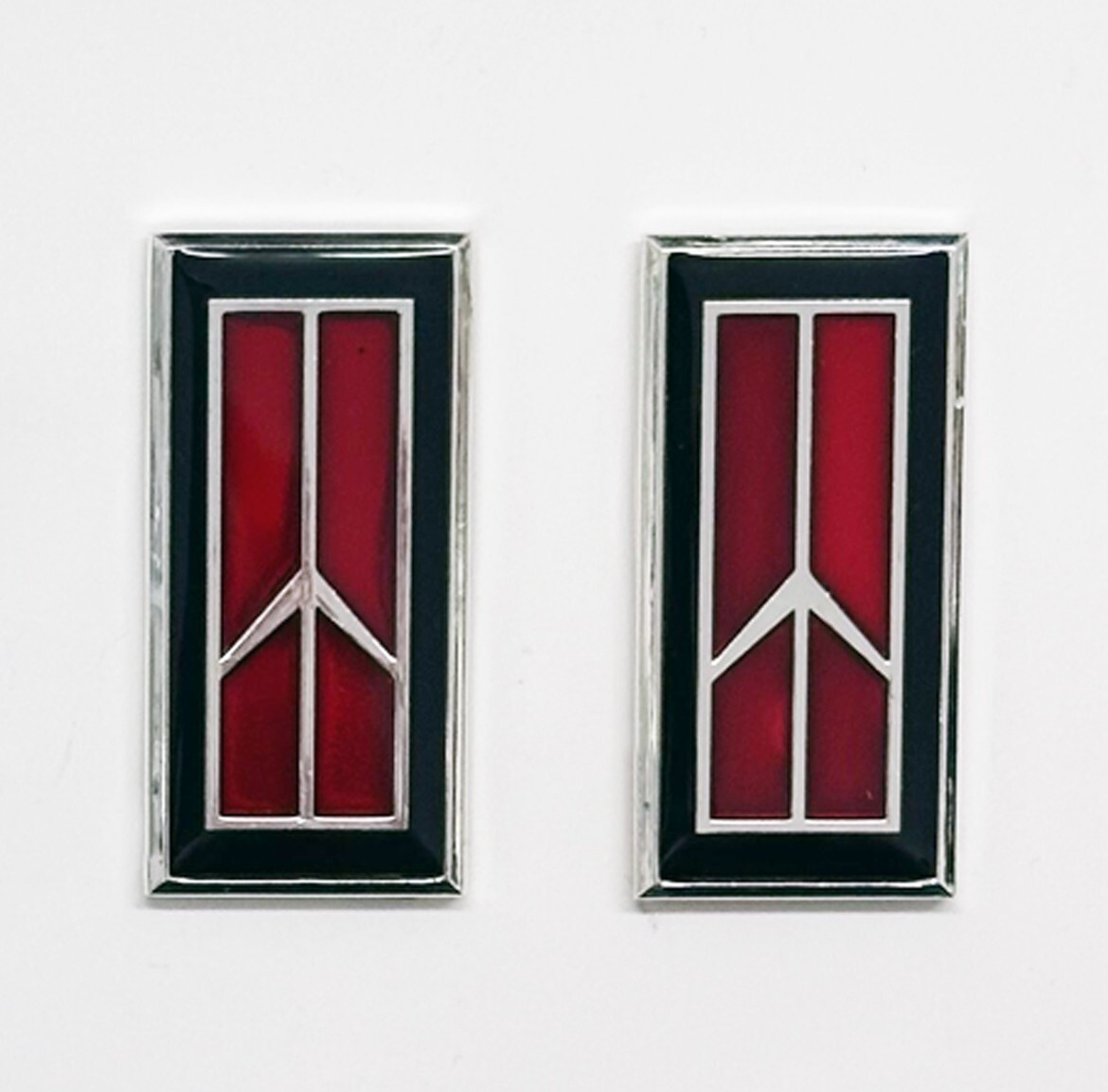 1987-88 Olds Cutlass Supreme 442 Stand Up Hood Emblem /Tail Light Emblems RED