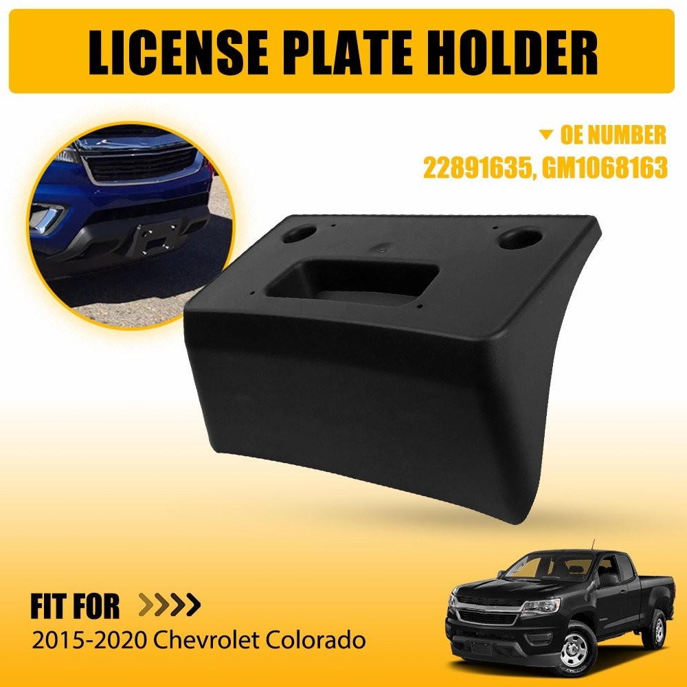 For Chevrolet Colorado 2015-2020 Black Front License Plate Tag Holder Bracket US