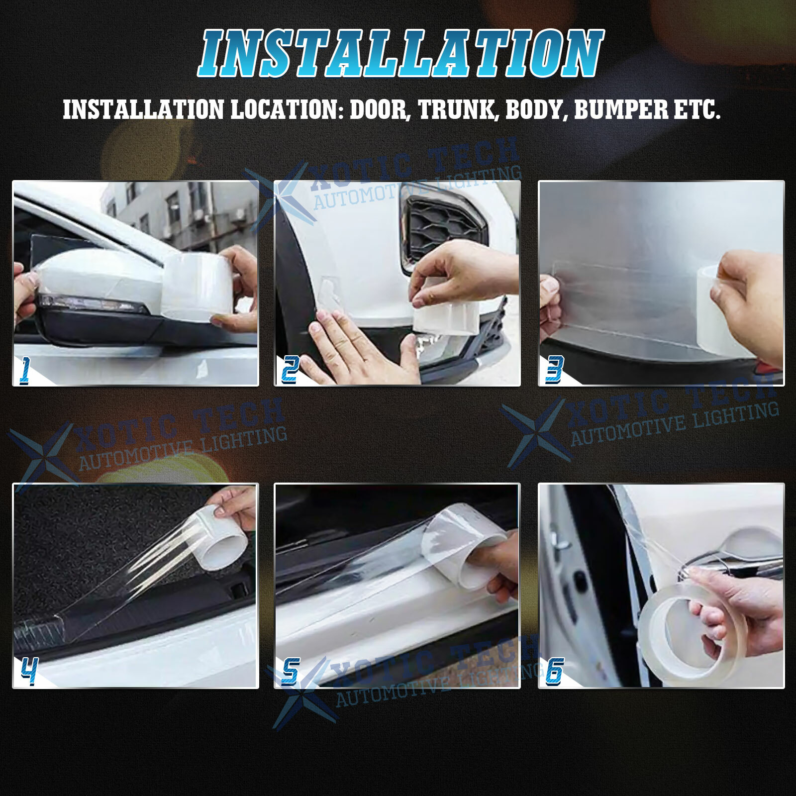 3M Clear Car Door Sill Plate Bumper Protection Film Anti Scratch Strip Sticker