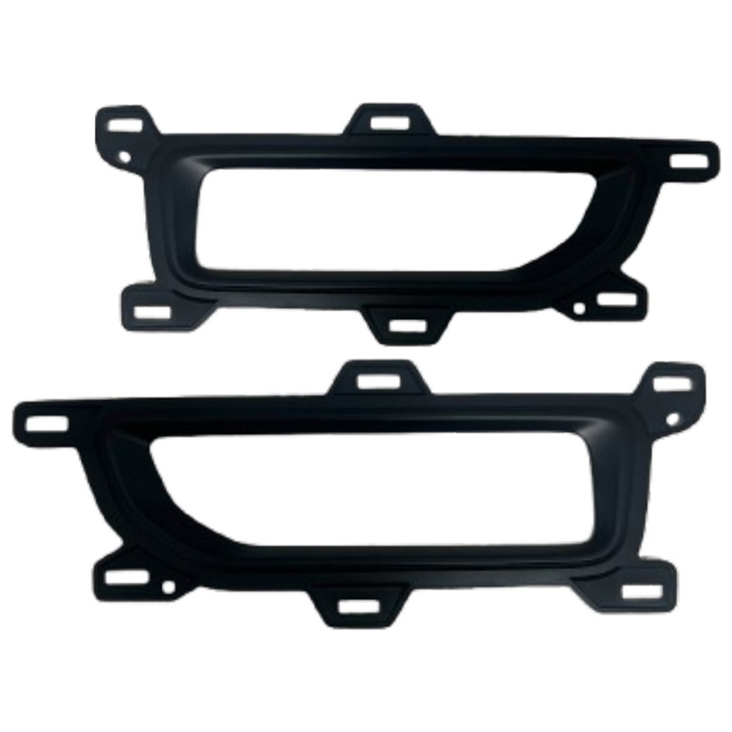 Front Driver & Passenger Fog Light Trims For 20-24 Nissan Titan Primed Black