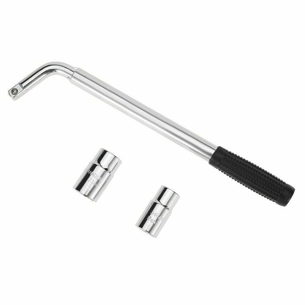 Lug Wheel Brace Wrench Tyre Spanner Sockets Nut Removal Repair Kit 17 19 21 23mm