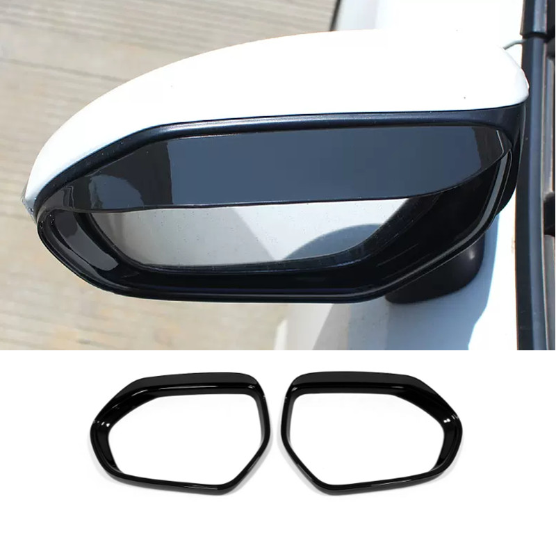 For Toyota Corolla 2019-2026 Bright black Rearview Mirror Rain Eyebrow Cover