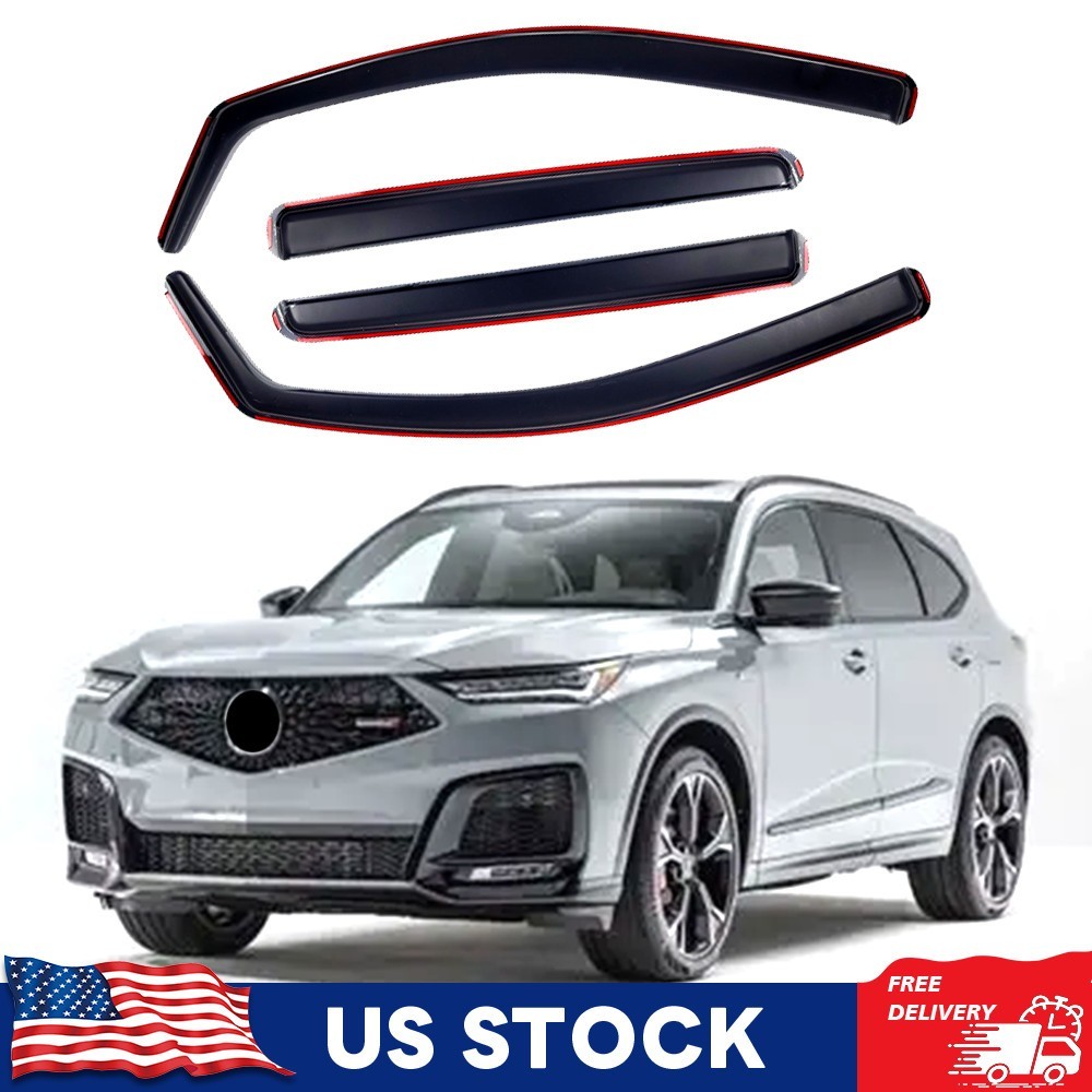 4pcs In-channel Rain Guards Window Visors Vent Deflector For Acura MDX 2022-2024