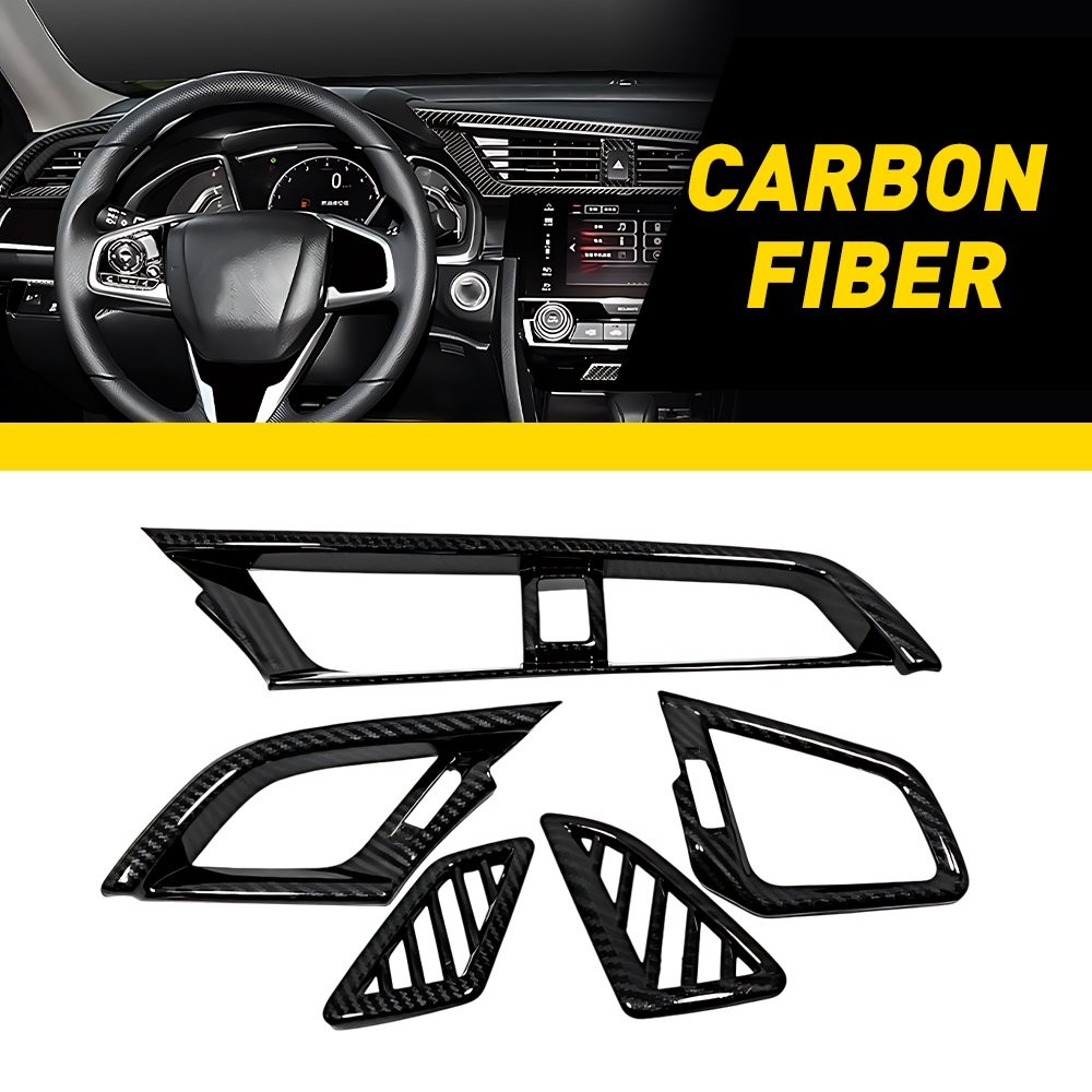 For Honda Civic 10th 2016 2017-2019 2020 Dashboard Air Vent Cover Kit Durable 1X