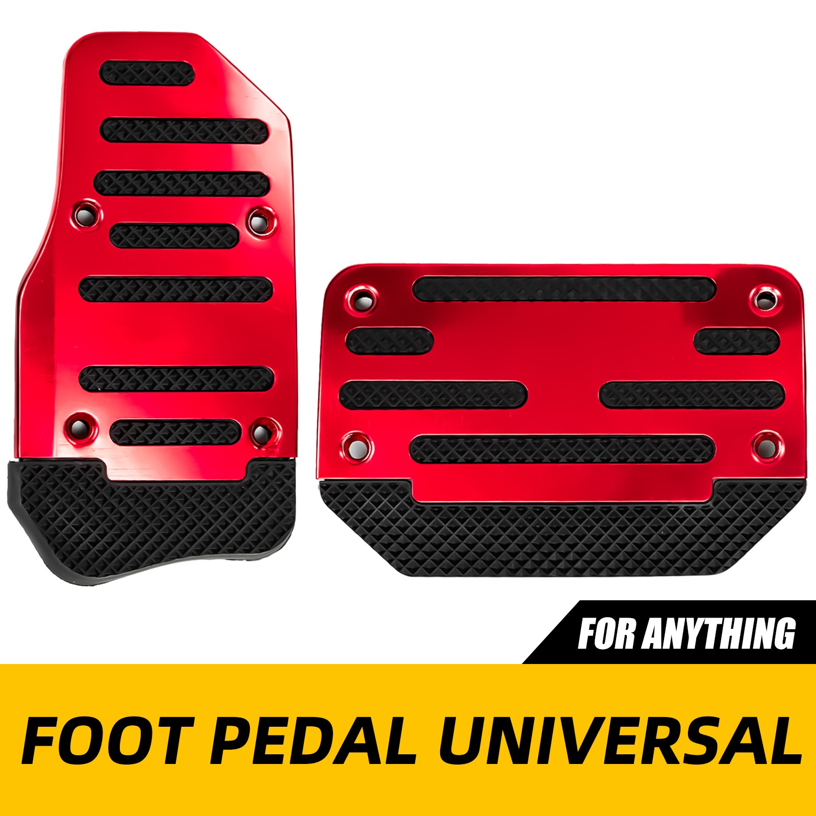 Universal Non Slip Automatic Gas Brake Foot Pedal Pad Cover Red Car Accessories.