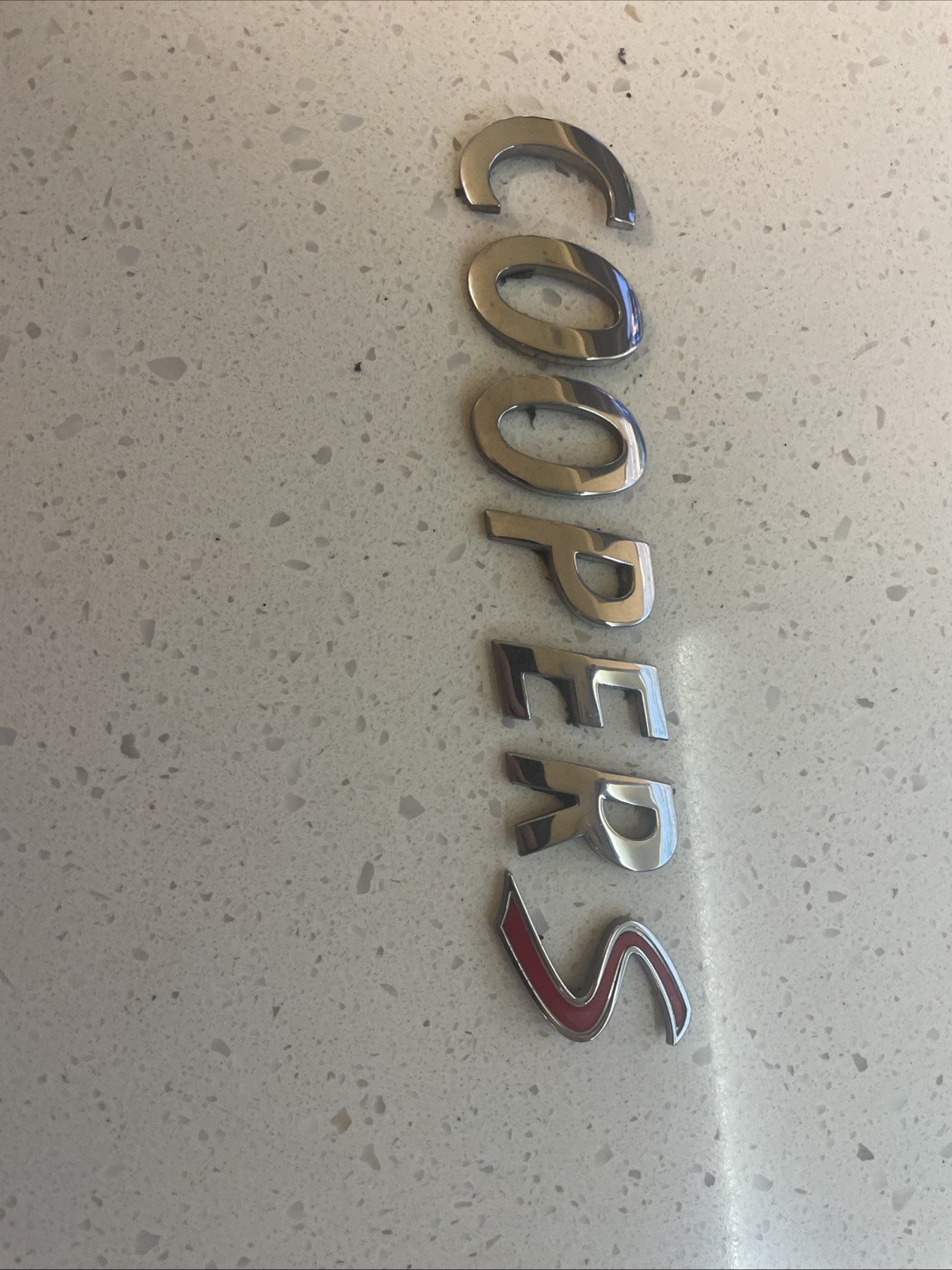 2007 MINI Cooper S Silver Chrome Rear Trunk Boot Emblem Badge Logo Sport