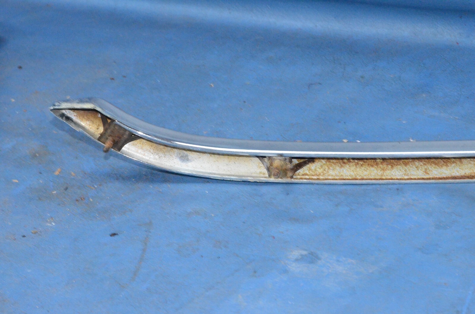 Vtg 1956 Dodge Custom Royal Lancer Upper Grill Surround Molding Trim Hood Lip