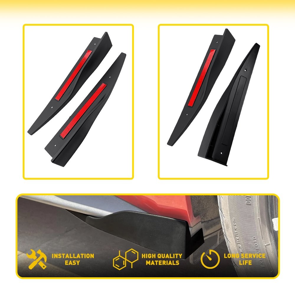 Side Skirt Rocker Panel Spoiler Diffuser 2PCS Black Fit Ford Mustang Roush 2-6X