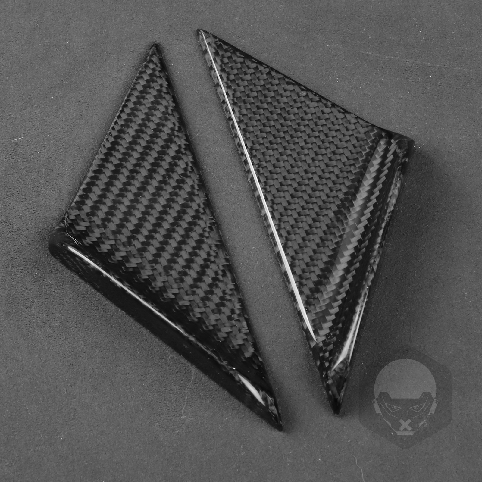 For Porsche 911 718 Car A-pillar Rearview Mirror Triangle Trim Real Carbon Fiber