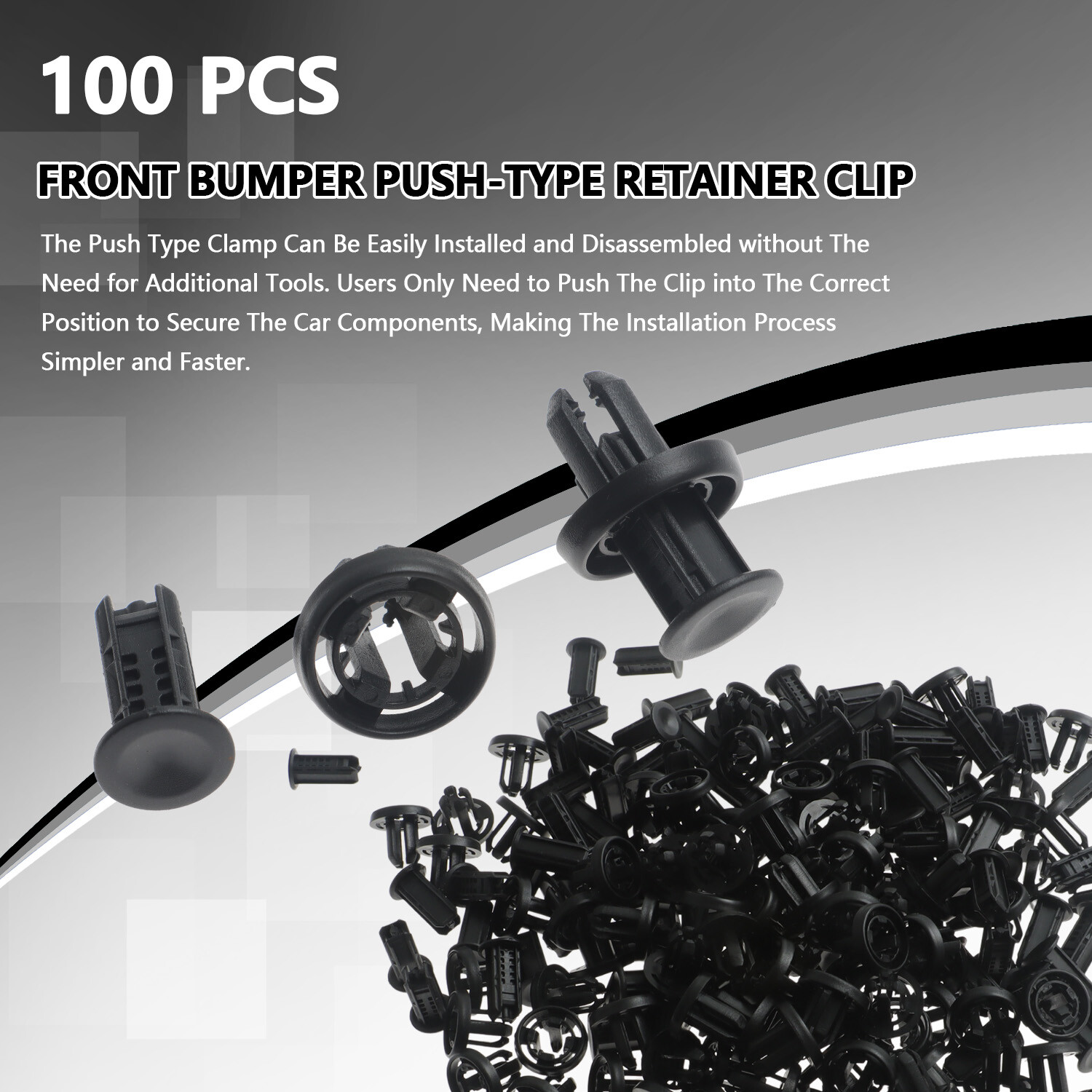 100 Push Type Clip for 2013-2015 Acura ILX 2014-2017 Acura MDX