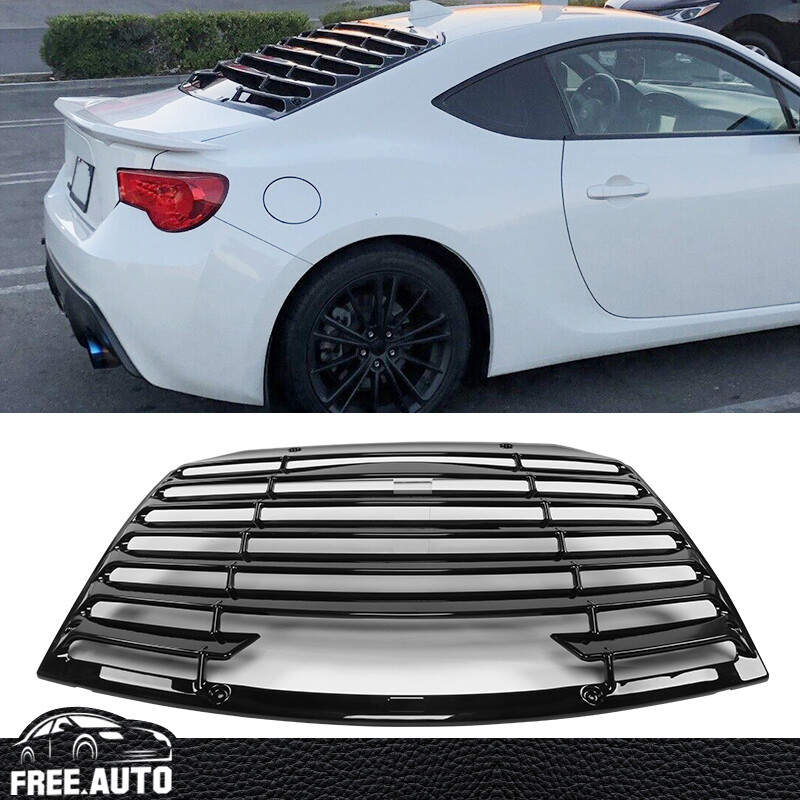 Rear Window Louver Fits 13-20 Scion FRS/Subaru BRZ/Toyota 86 T Style Gloss Black