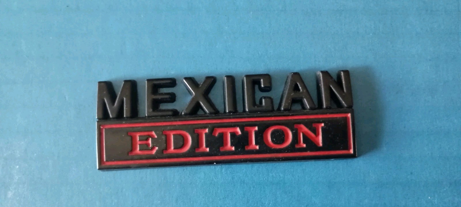 Used MEXICAN Edition Decals 3D Car Raised Letter Metal Rear Emblem Black And Red