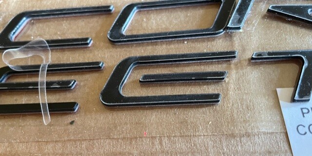 FOR CHEVY CORVETTE C5 C-5 BLACK REAR PLASTIC BUMPER SET 1/16 RAISED LETTERS