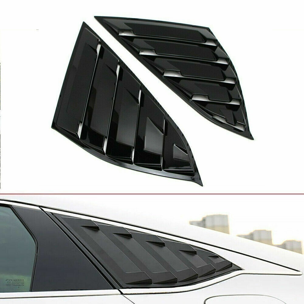 For Honda Accord 2018 2019-22 Side Vent Window Quarter Louver Cover Glossy Black