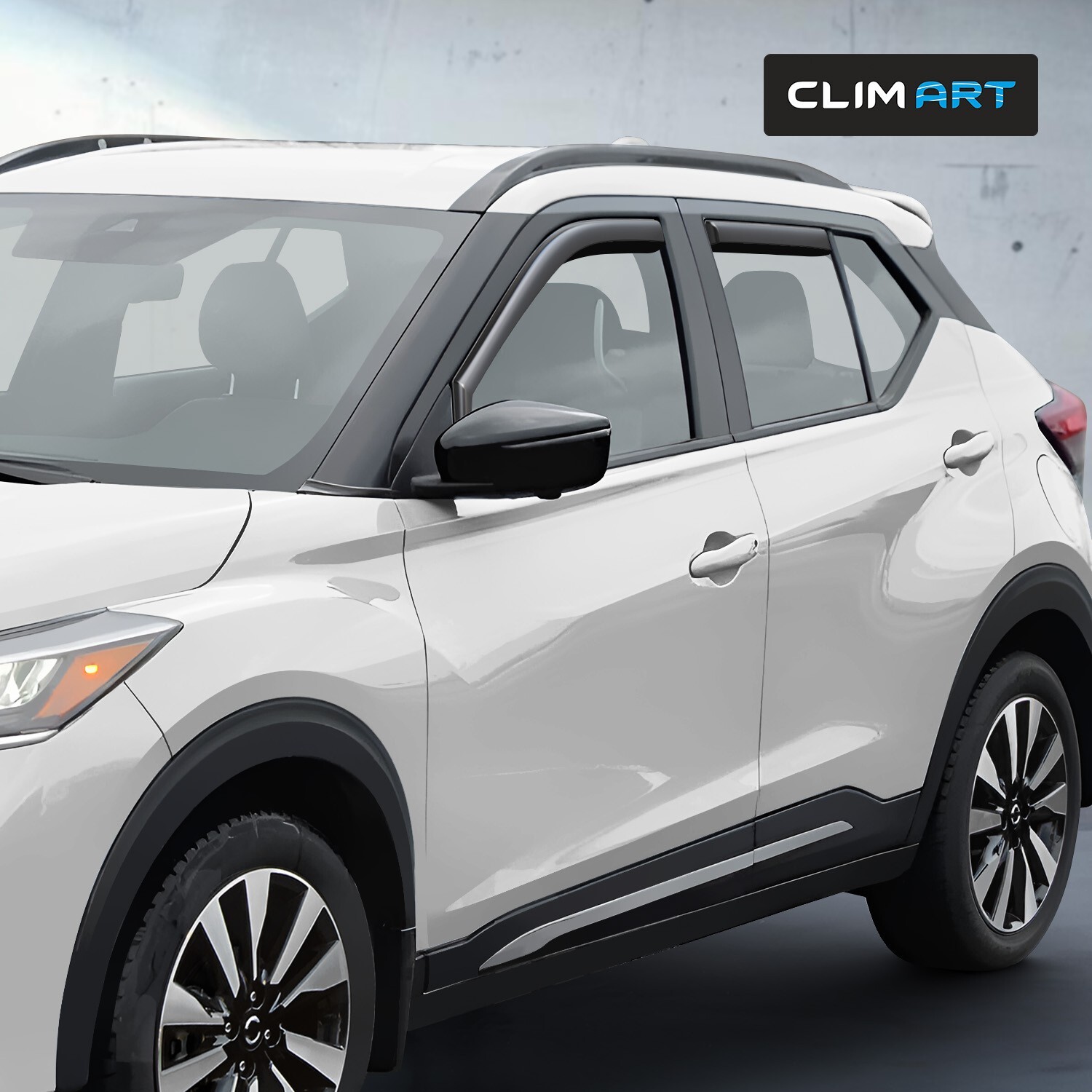 CLIM ART Sun Rain Visors Wind Rain Guards for 2019-2024 Nissan Kicks
