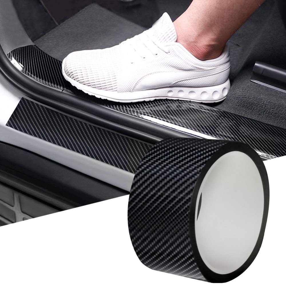 Car Door Protector Sill Scuff Cover Antiscratch Carbon Sticker Fiber 1IN*10FT