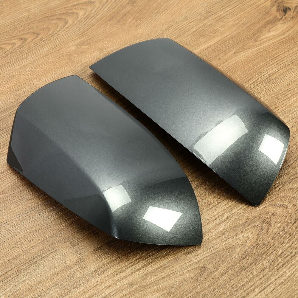 Pair of Magnetic Gray Painted Mirror Caps For Toyota Tundra Sequoia 2011-2019