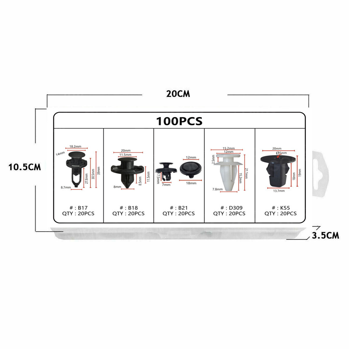 100 Pcs Bumper Trim Panel Fender Engine Push Pin Rivet Clips For Toyota Lexus AA